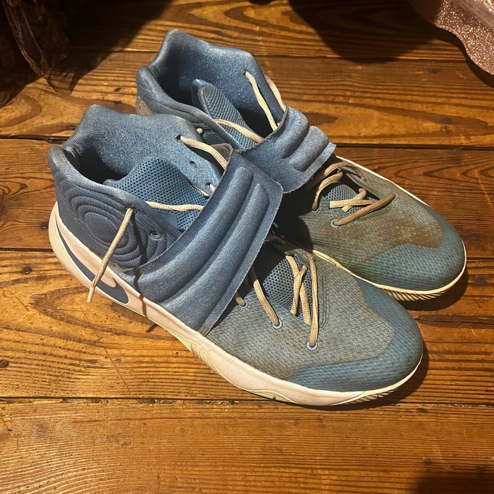 Custom Kyrie 2: Blue High-Top Sneakers